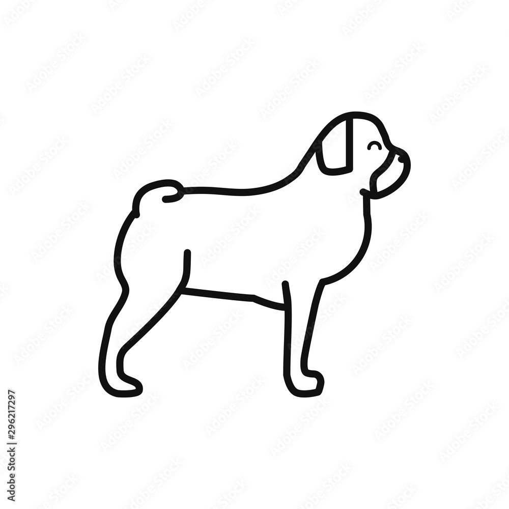 Isolated dog icon line vector design
