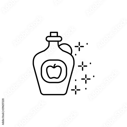 Bottle, cider, apple icon. Simple line, outline vector of Thanksgiving day icons for ui and ux, website or mobile application