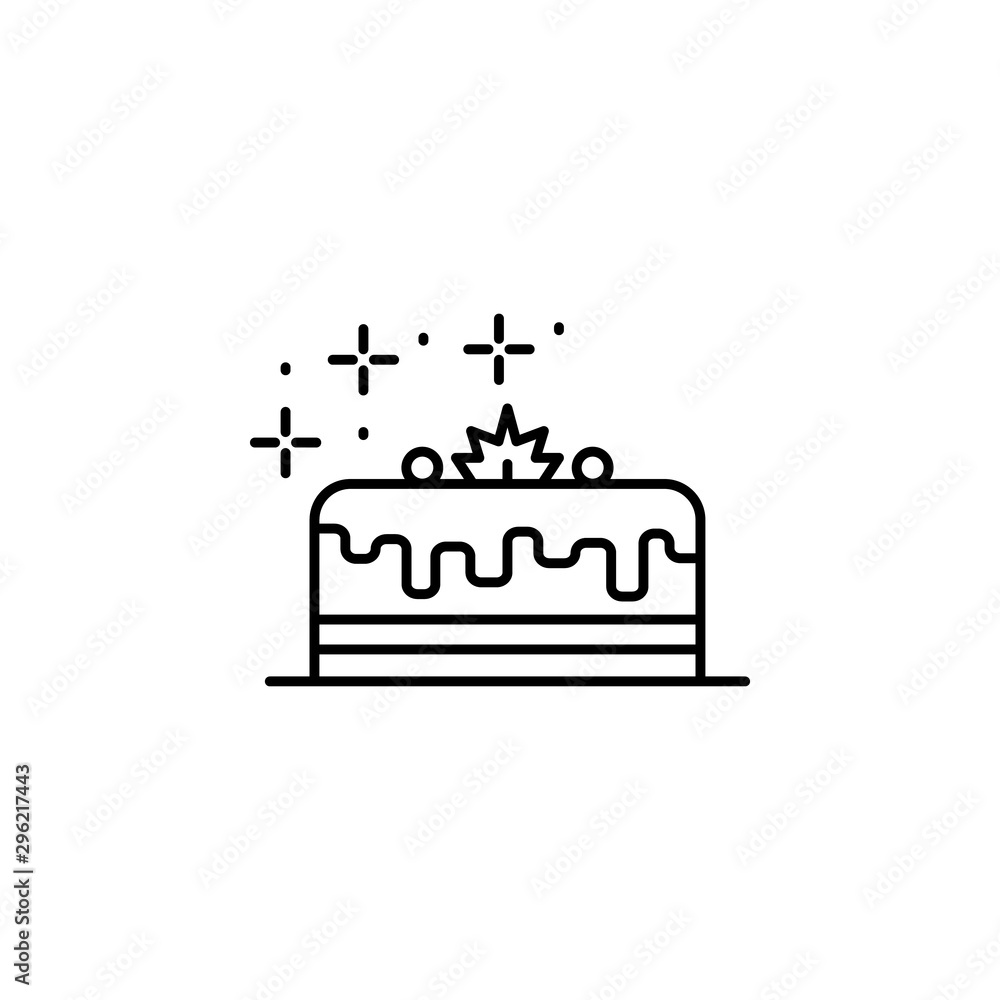 Cake, bakery icon. Simple line, outline vector of Thanksgiving day icons for ui and ux, website or mobile application Cake, bakery icon. Simple line, outline vector of Thanksgiving day icons for ui and ux, website or mobile application