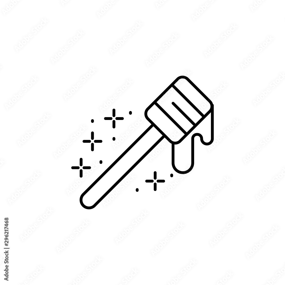 Honey, wand icon. Simple line, outline vector of Thanksgiving day icons for ui and ux, website or mobile application Honey, wand icon. Simple line, outline vector of Thanksgiving day icons for ui and ux, website or mobile application