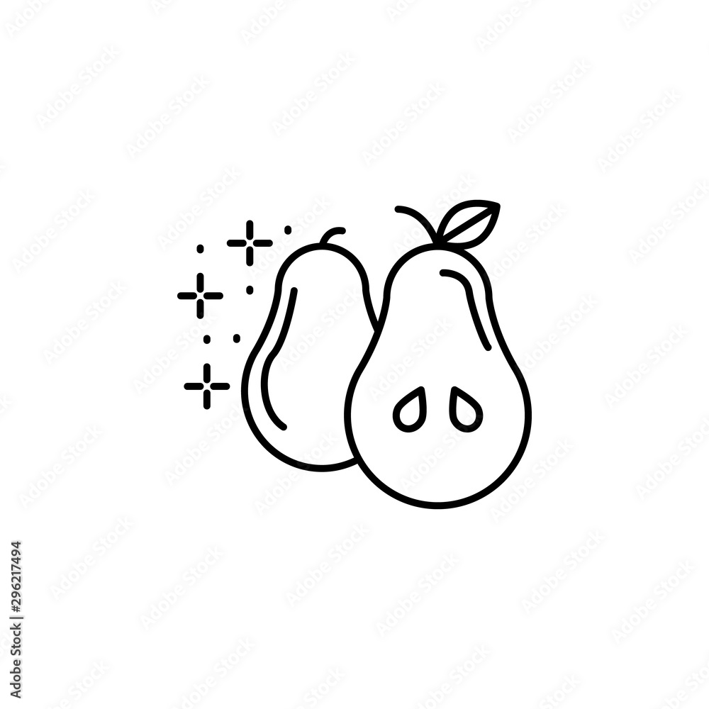 Pear, fruit icon. Simple line, outline vector of Thanksgiving day icons for ui and ux, website or mobile application Pear, fruit icon. Simple line, outline vector of Thanksgiving day icons for ui and ux, website or mobile application