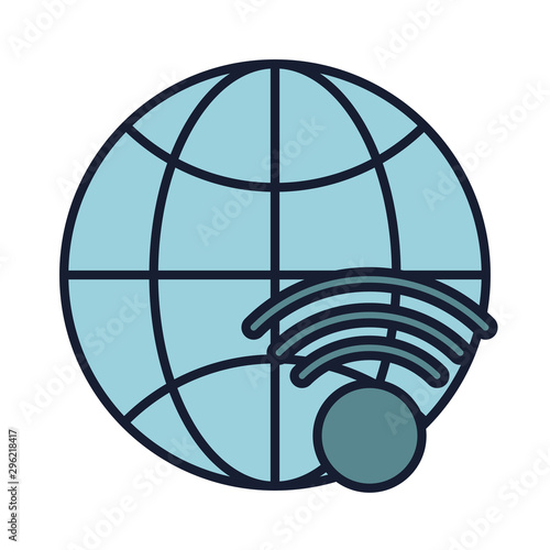 Isolated global sphere fill vector design