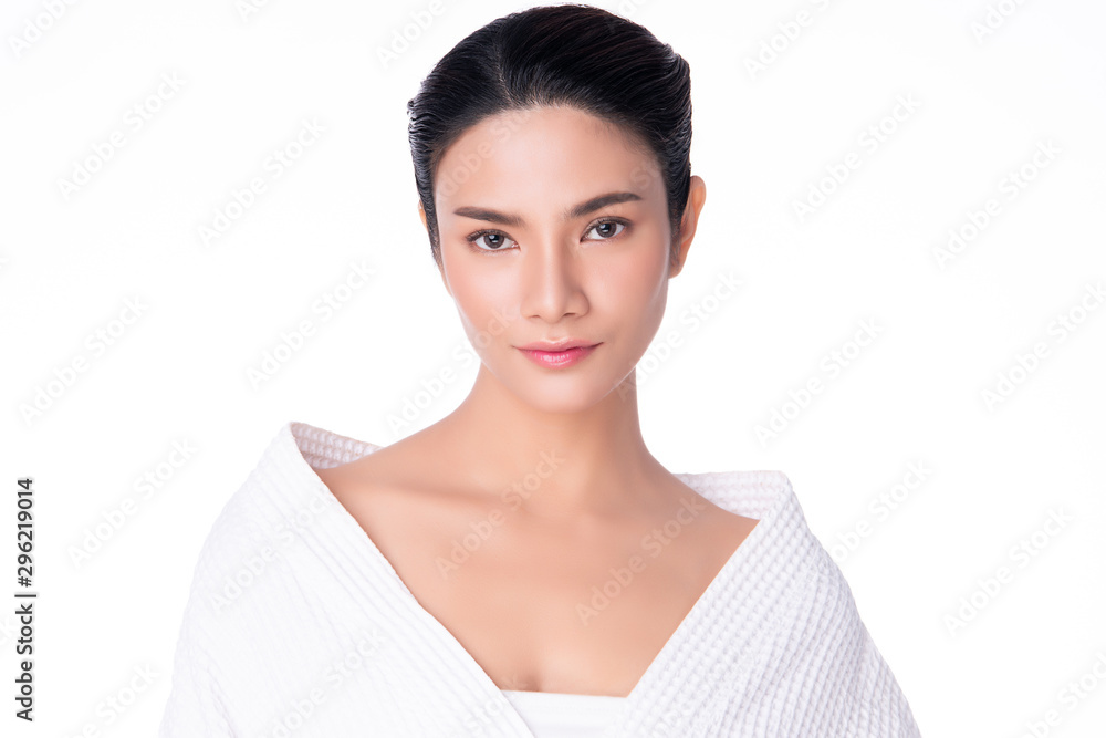 Beautiful Young Asian Woman with Clean Fresh Skin, Beautiful Young Asian Woman with Clean Fresh Skin,