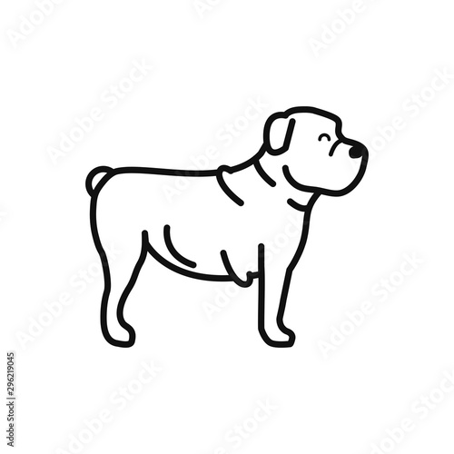 Isolated dog icon line vector design