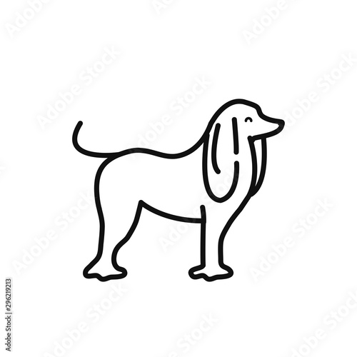 Isolated dog icon line vector design