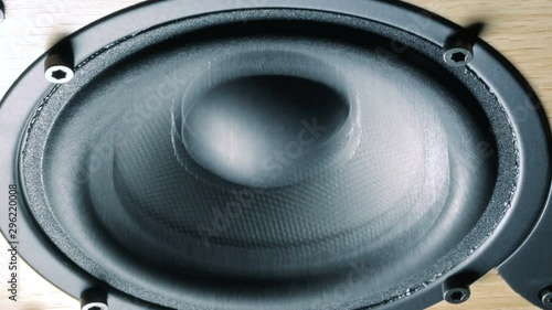 Wallpaper Mural Close up of Bass speaker membrane vibration. Torontodigital.ca