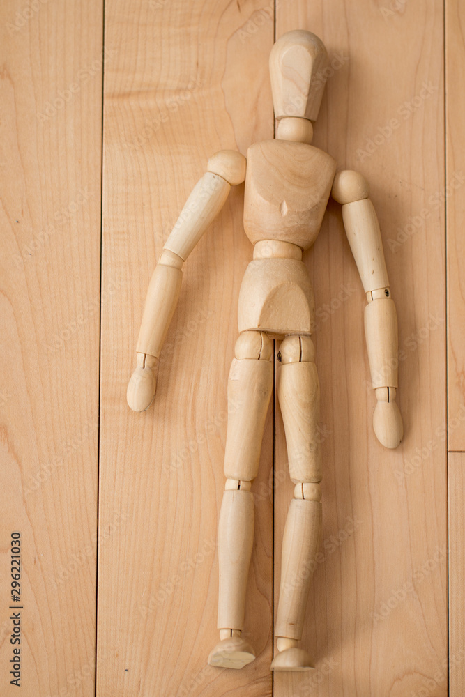 Wooden Human Mannequin Figure Model blending into the background Wooden Human Mannequin Figure Model blending into the background