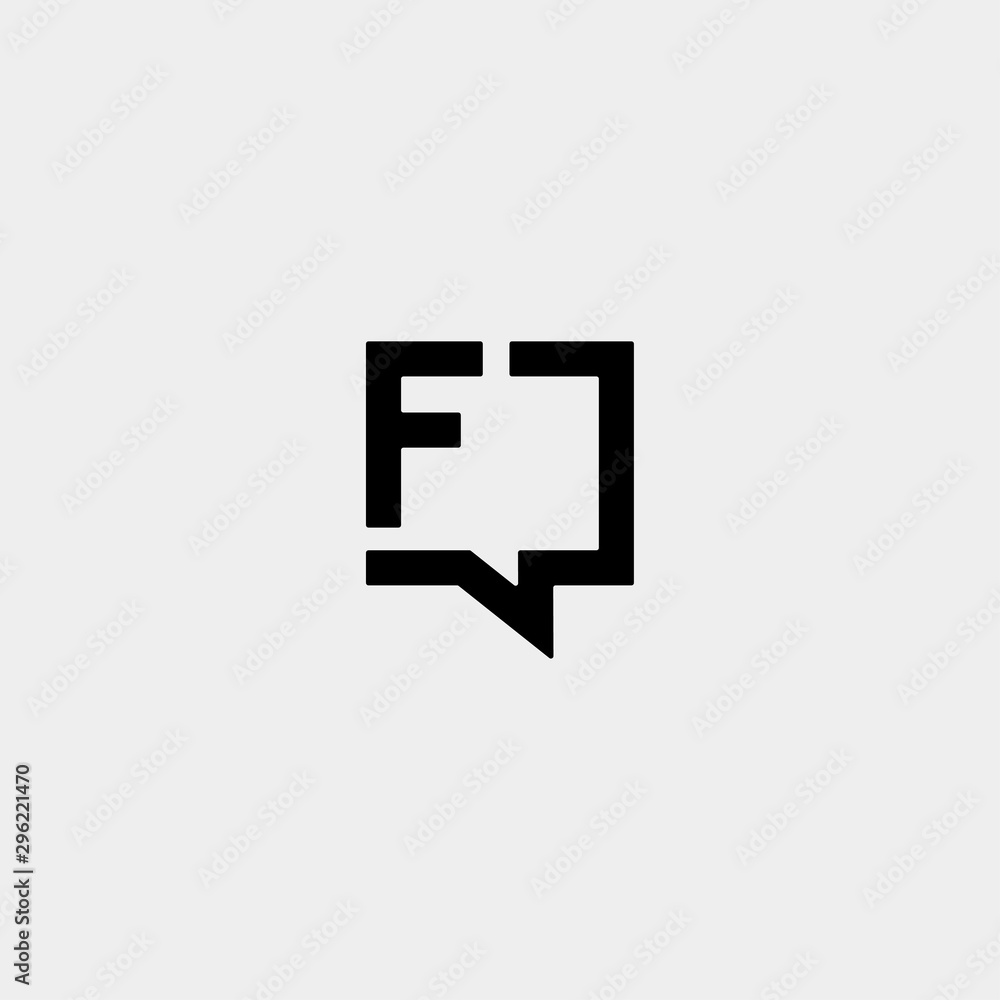 Letter F Chat Logo Template Vector Design Letter F Chat Logo Template Vector Design