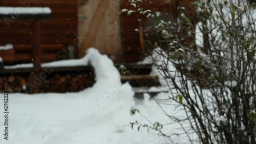Wallpaper Mural Man in white suite walking in the snow Torontodigital.ca