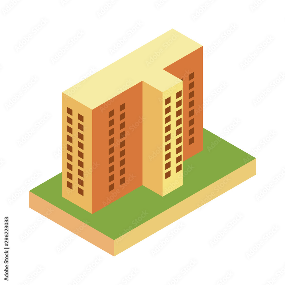 Isolated building icon isometric vector design Isolated building icon isometric vector design