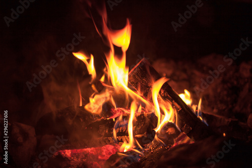 night fire closeup