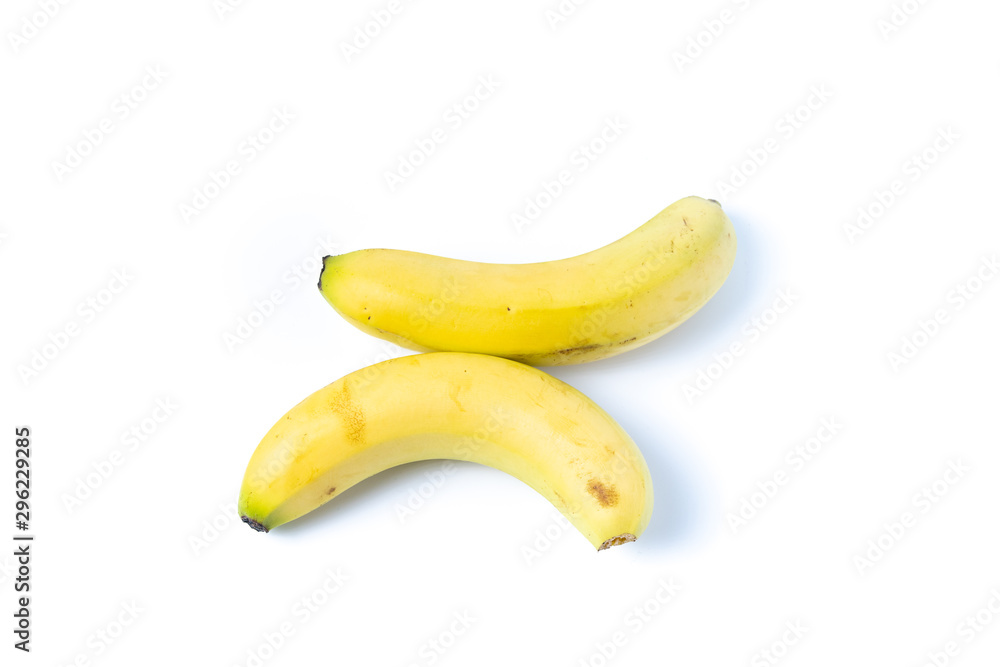 Bunch of bananas isolated in white