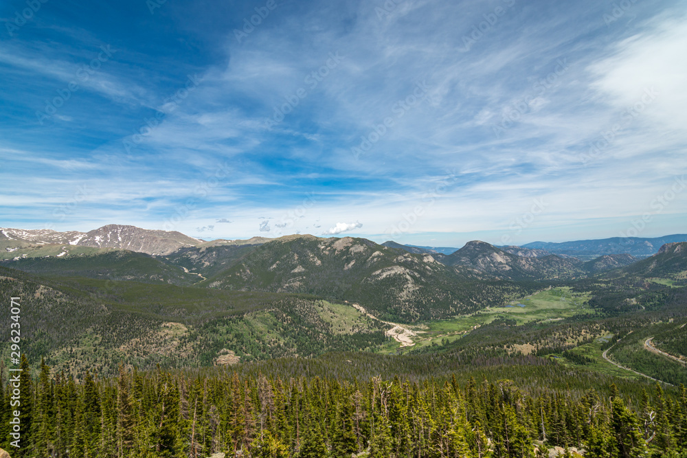 Alpine Peaks and Valleys in the Rocky Mountain National Park, Colorado