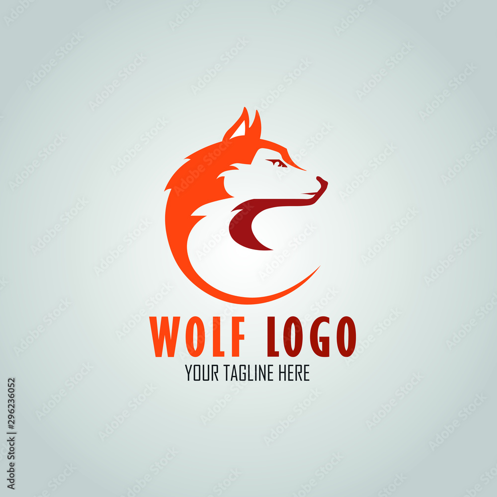 Wolf Abstract template logo design with a modern and elegant concept