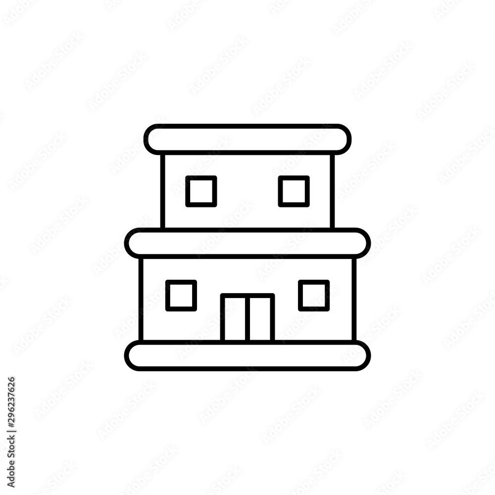 building, home line icon on white background building, home line icon on white background