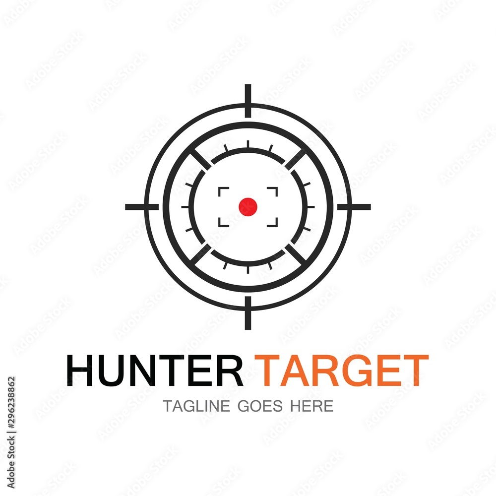 Target hunter vector illustration template design Target hunter vector illustration template design