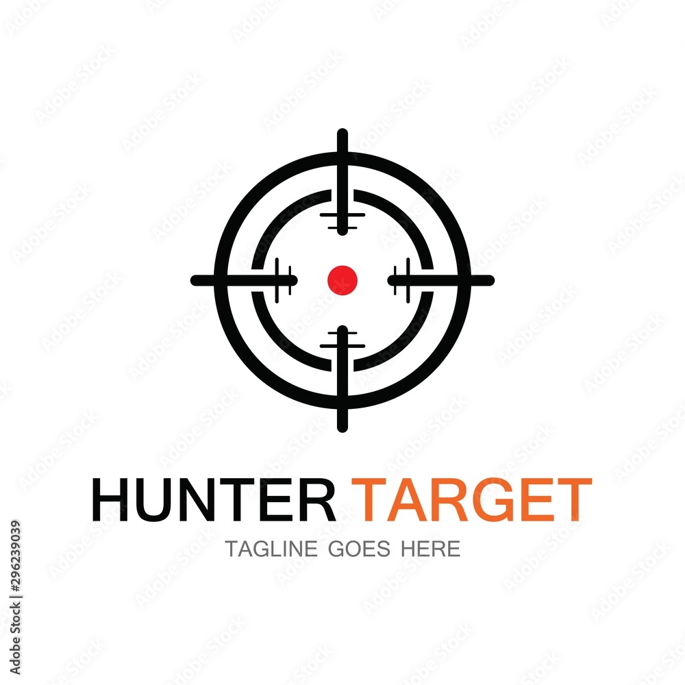 Target hunter vector illustration template design Target hunter vector illustration template design