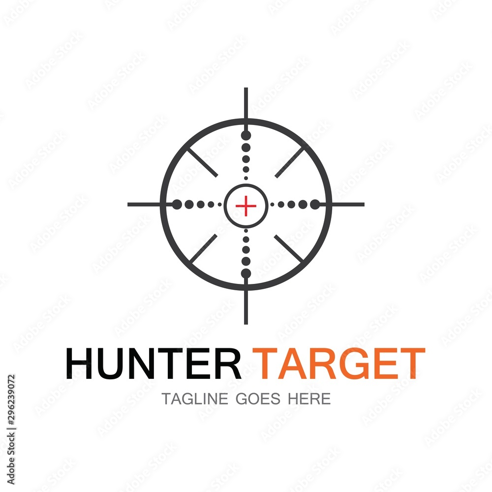 Target hunter vector illustration template design Target hunter vector illustration template design