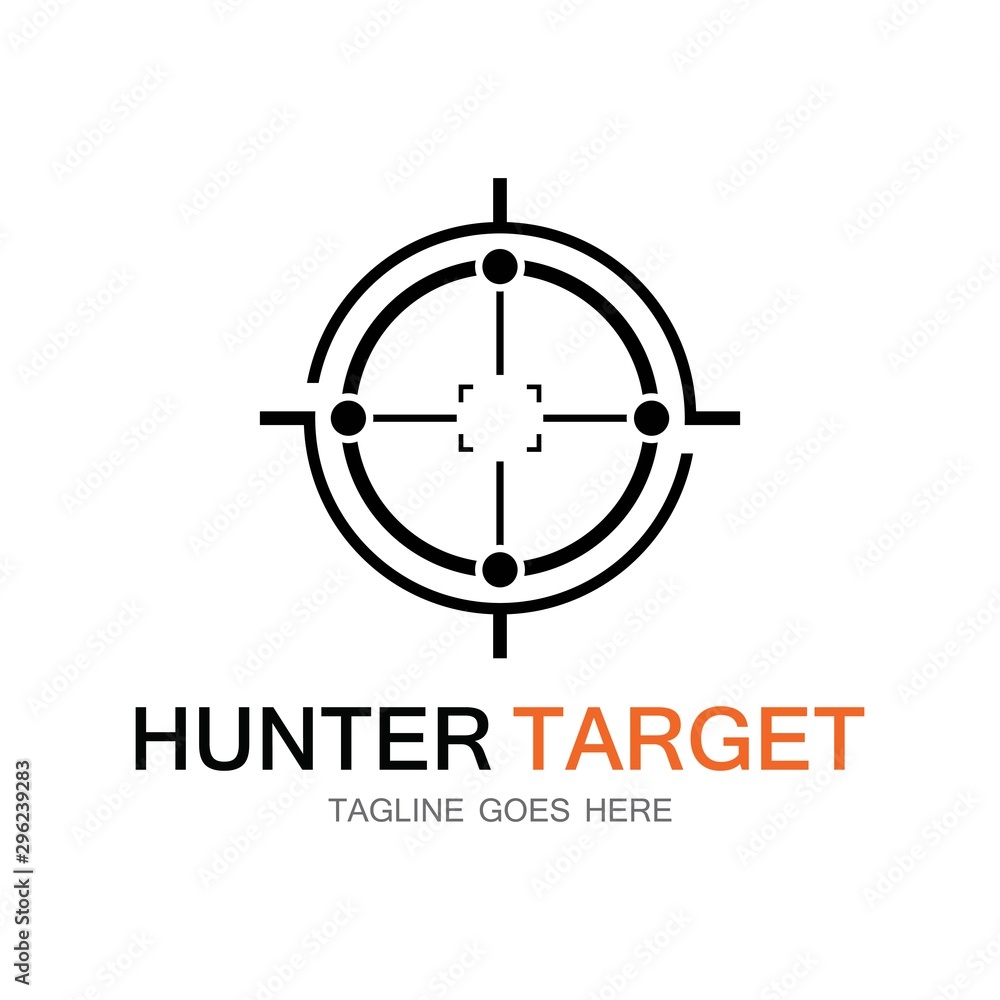 Target hunter vector illustration template design Target hunter vector illustration template design