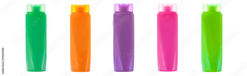 Collection of colorful empty plastic bottles isolated on white background with clipping path. Collection of colorful empty plastic bottles isolated on white background with clipping path.