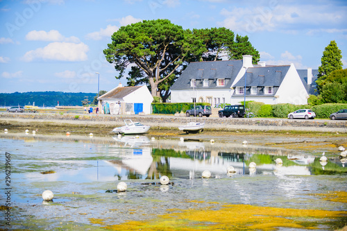 View of the coast near the town of Concarneau. Brittany. France photo