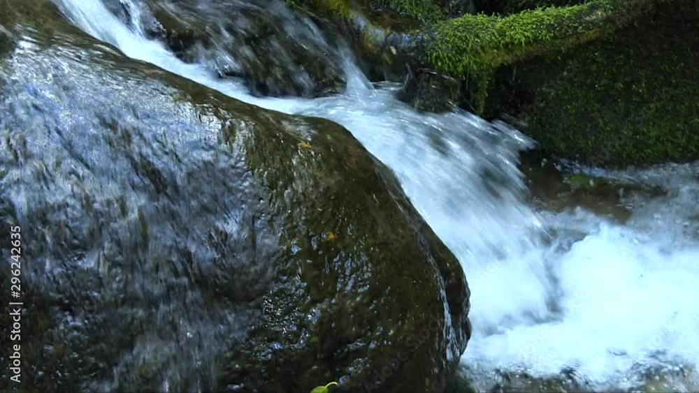 close up of water running away part of a waterfall close up of water running away part of a waterfall