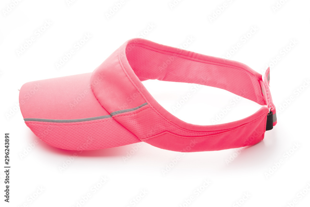 Pink hats for runners or athletes. on white background with clipping path. Pink hats for runners or athletes. on white background with clipping path.