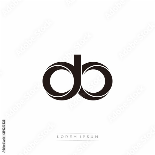 do Initial Letter Split Lowercase Modern Monogram linked outline rounded logo