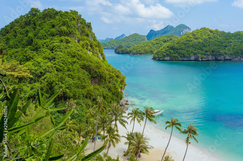 Beautiful scenery at view point of Ang Thong National Marine Park near Koh Samui in Gulf of Thailand, Surat Thani Province, Thailand. photo