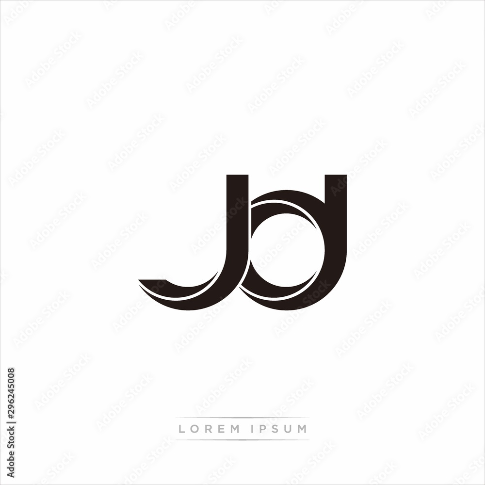 jd Initial Letter Split Lowercase Modern Monogram linked outline rounded logo jd Initial Letter Split Lowercase Modern Monogram linked outline rounded logo