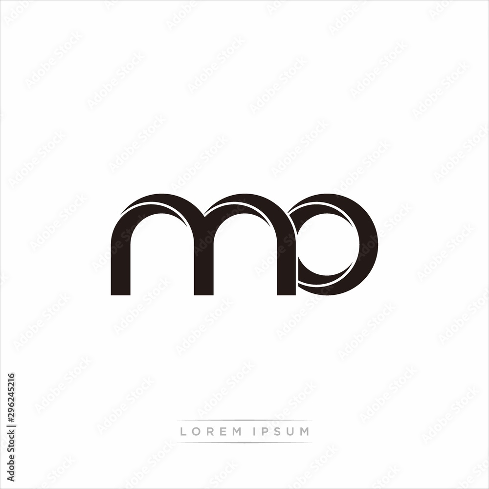 mo Initial Letter Split Lowercase Modern Monogram linked outline rounded logo mo Initial Letter Split Lowercase Modern Monogram linked outline rounded logo
