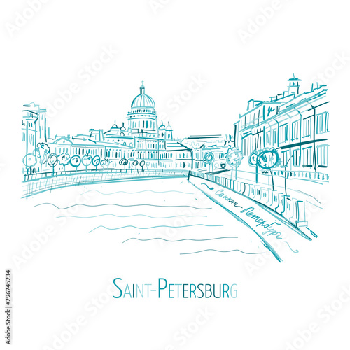 Saint Petersburg, Russia. Sketch for your design