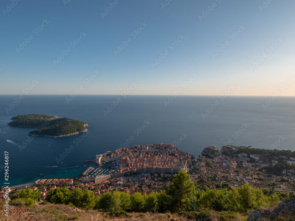 Dubrovnik old town panoramic image in southern Croatia