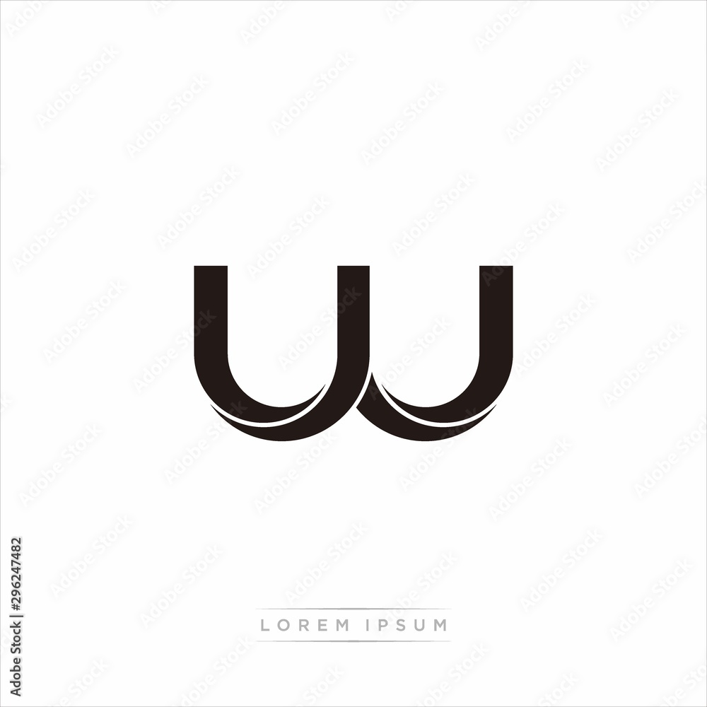 uu Initial Letter Split Lowercase Modern Monogram linked outline rounded logo uu Initial Letter Split Lowercase Modern Monogram linked outline rounded logo