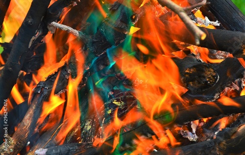 fire with green shades