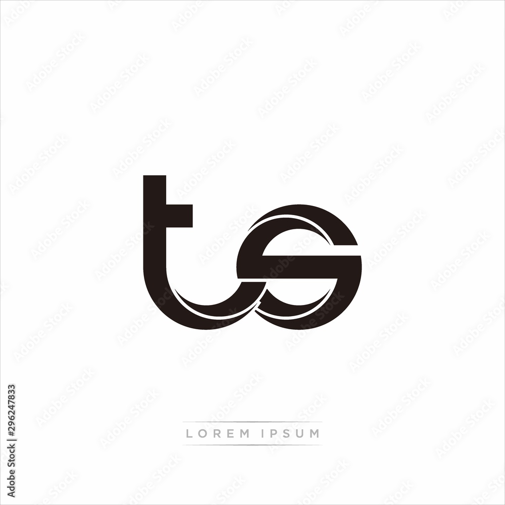 ts Initial Letter Split Lowercase Modern Monogram linked outline rounded logo ts Initial Letter Split Lowercase Modern Monogram linked outline rounded logo