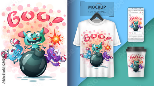 Halloween horror poster and merchandising