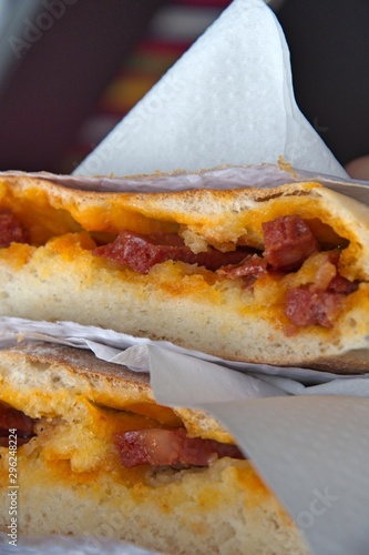 bolo do caco, a typical street food on the island of Madeira