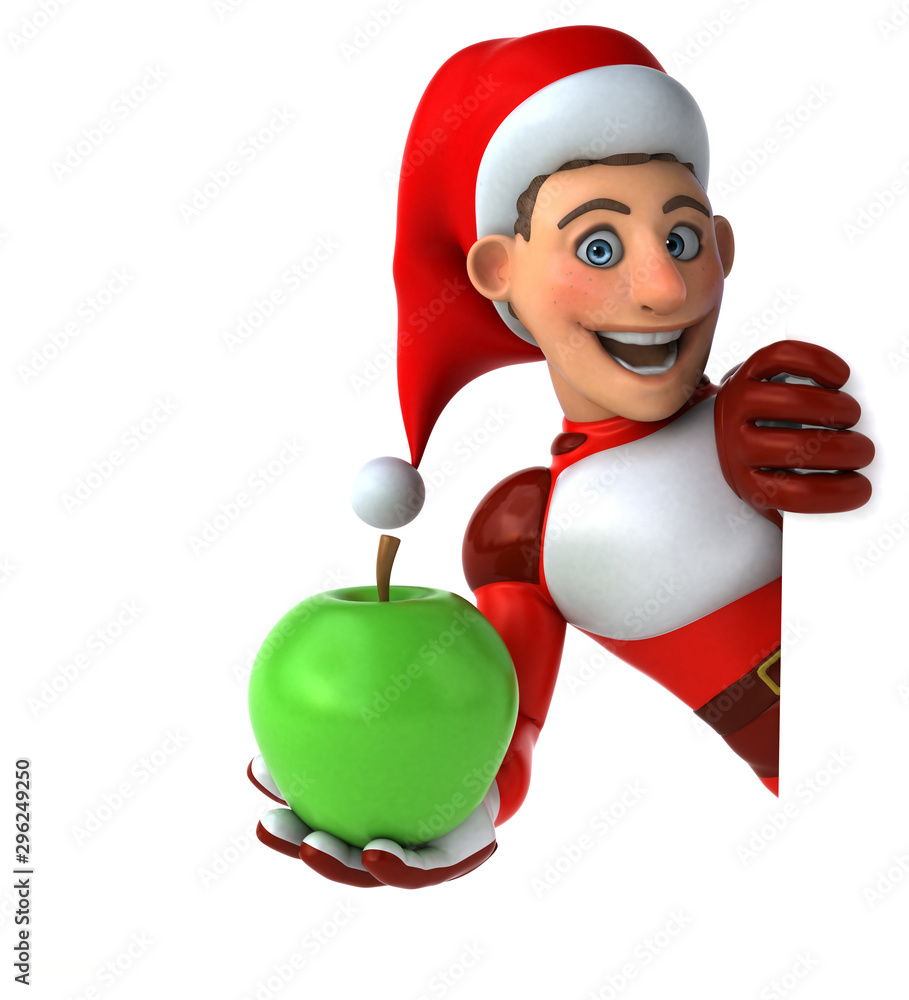 Fun Super Santa Claus - 3D Illustration Fun Super Santa Claus - 3D Illustration
