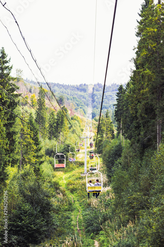 summer mountains travel chair road