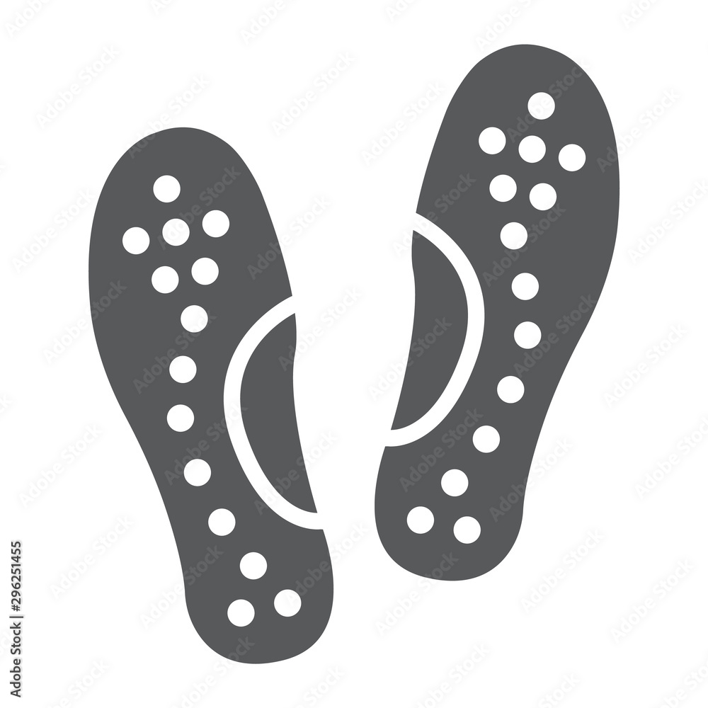 Orthopedic insoles glyph icon, orthopedic and medical, flat foot correct sign, vector graphics, a solid pattern on a white background. Orthopedic insoles glyph icon, orthopedic and medical, flat foot correct sign, vector graphics, a solid pattern on a white background.