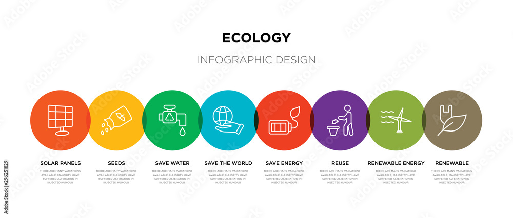 8 colorful ecology outline icons set such as renewable, renewable energy, reuse, save energy, save the world, save water, seeds, solar panels 8 colorful ecology outline icons set such as renewable, renewable energy, reuse, save energy, save the world, save water, seeds, solar panels