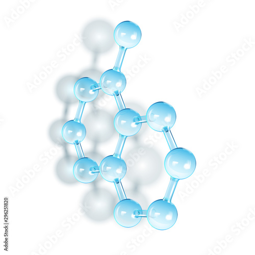 Spherical Rod Molecule Biochemistry Model Vector. Organic Chemistry Glass Molecule. Reflective And Refractive Molecular Chemical Compound. Atomic Components Transparent Realistic 3d Illustration