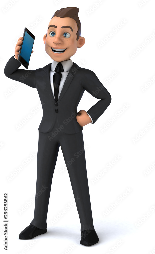 Fun business man - 3D Illustration Fun business man - 3D Illustration