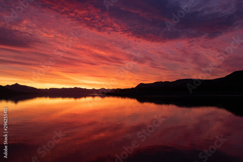 sunset in the mountains