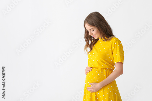 Beautiful pregnant woman on...