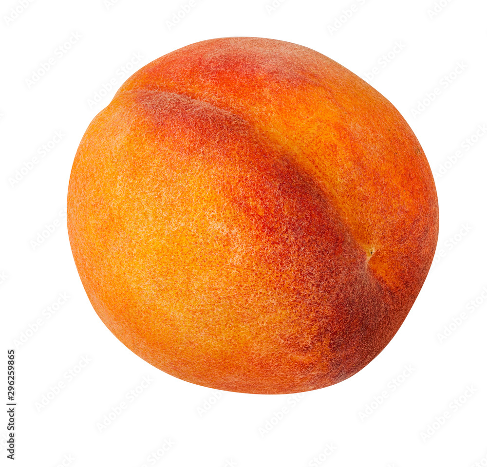 Fototapeta premium Peach isolated on white background with clipping path