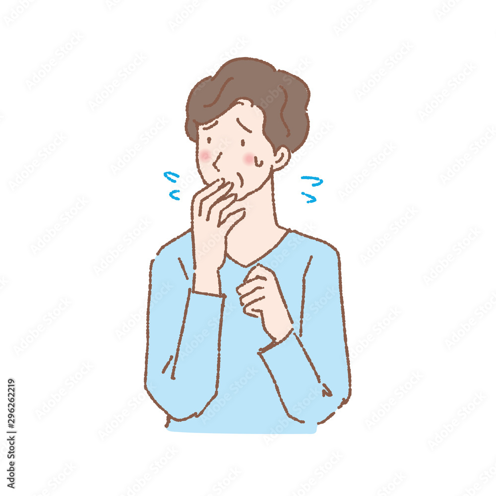 困る おびえる 中年女性 イラスト Stock Vector Adobe Stock