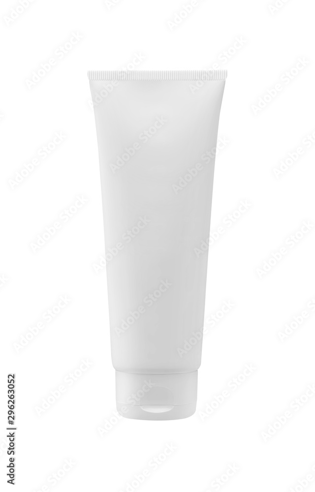 White blank tube on white background White blank tube on white background