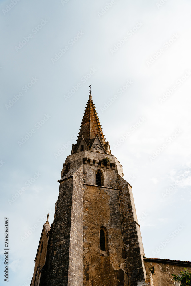 The tower of the medieval church of Sainte-Marie-de-Re